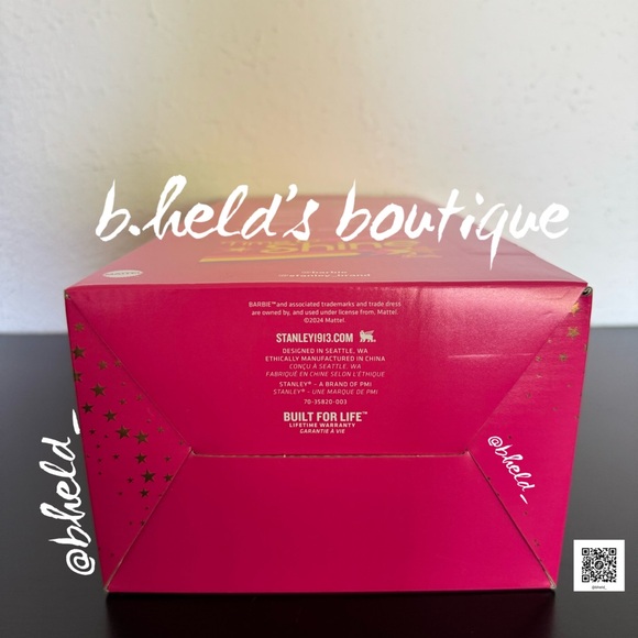 🩷✨💜 Barbie x Stanley Collaboration ‘70s Superstar 40 oz Quencher New NIB NWT - Picture 12 of 13